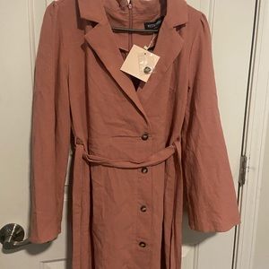 Kittenish pink blazer dress